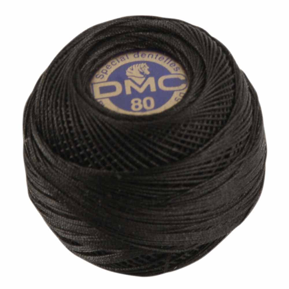 Noir/Black– DMC #80 Brilliant Crochet Cotton
