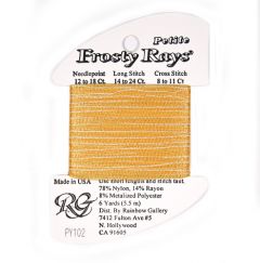 PY102 Yellow Pearl - Rainbow Gallery Petite Frosty Rays embroidery fibre