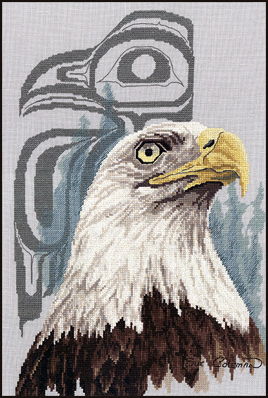 Eye of the Eagle counted cross stitch chart