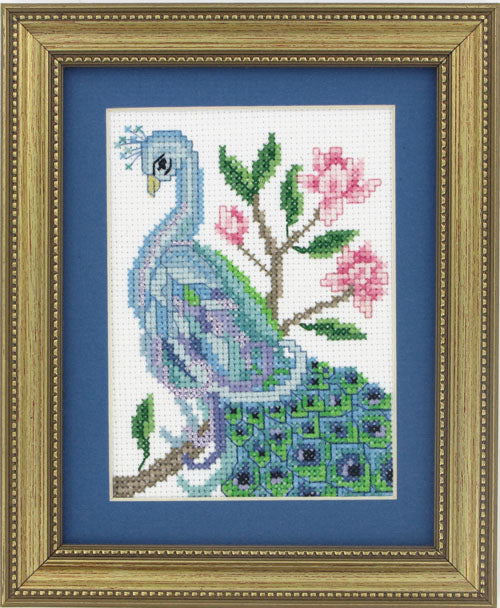 Bright Spots - Proud Peacock counted cross stitch kit