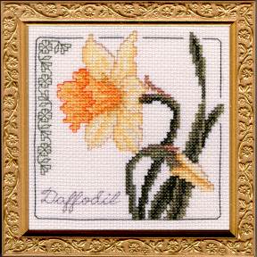 Daffodil Floral Elegance counted cross stitch kit