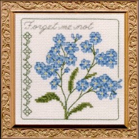 Forget-Me-Not Floral Elegance counted cross stitch kit