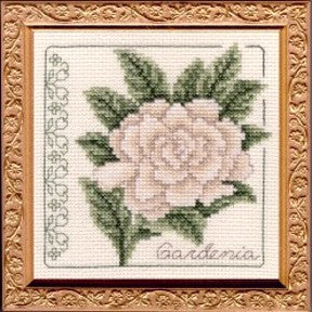 Gardenia Floral Elegance counted cross stitch kit
