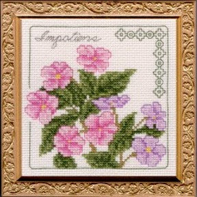 Impatiens Floral Elegance counted cross stitch kit