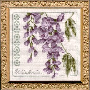 Wisteria Floral Elegance counted cross stitch kit