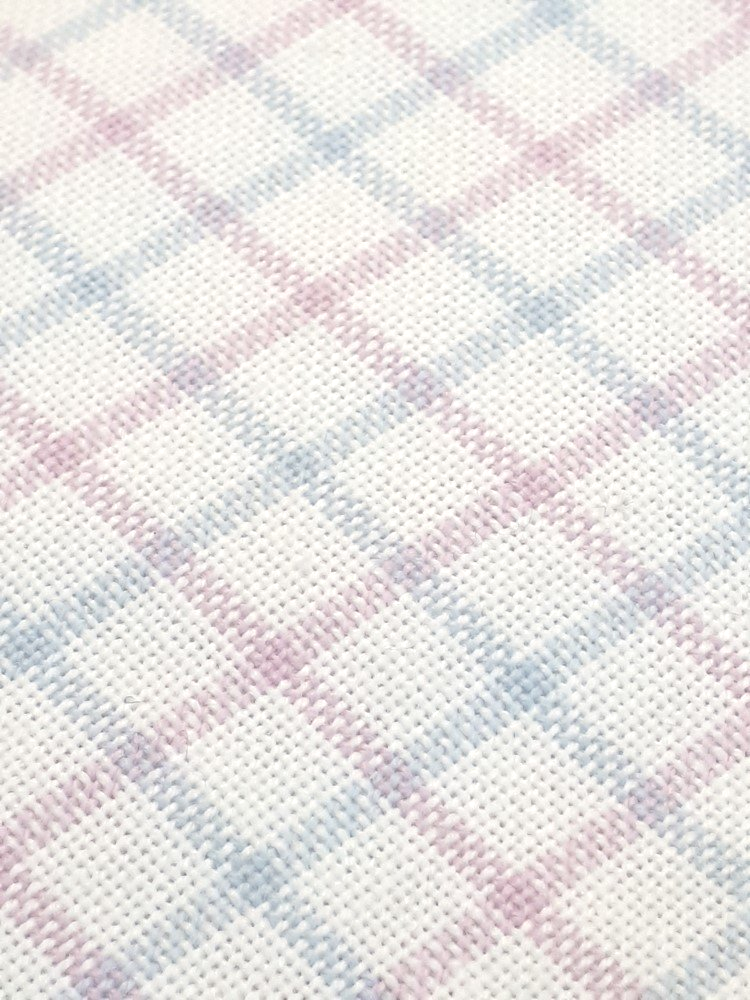 Lilac & Blue Plaid evenweave fabric - $0.0234 / sq in - Sale!