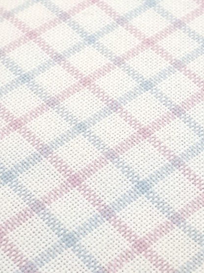 Lilac & Blue Plaid evenweave fabric - $0.0234 / sq in - Sale!