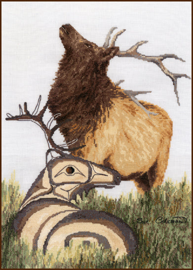 Elk counted cross stitch chart