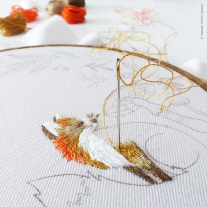 Autumn Fox Embroidery Kit
