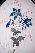 Blue Columbine Brazilian embroidery pattern