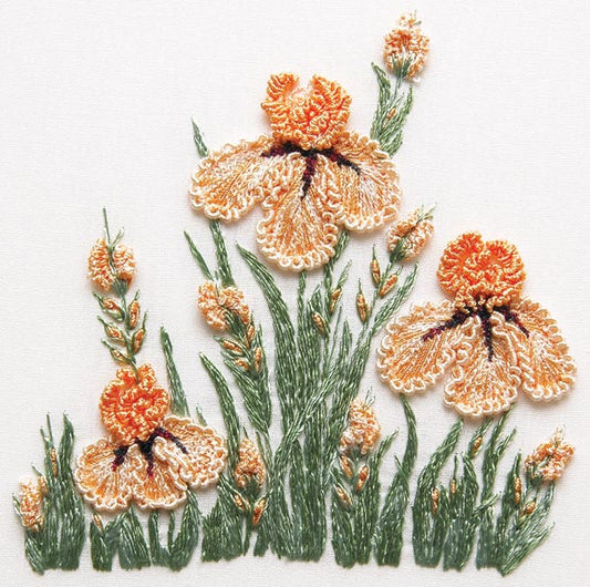 Iris Patch Brazilian embroidery pattern