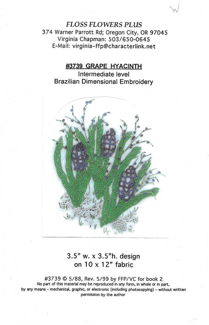 Grape Hyacinth Brazilian embroidery pattern