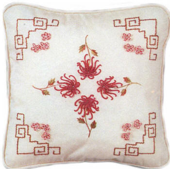 Oriental Mum embroidery pattern