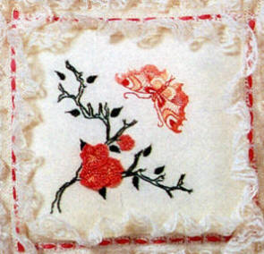 Oriental Butterfly embroidery pattern