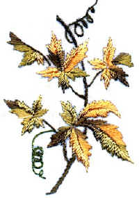Leaves - Brazilian embroidery design and leaflet