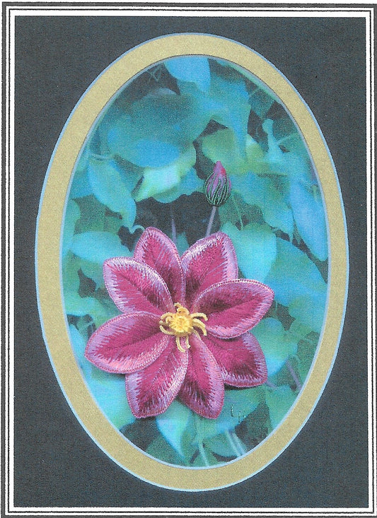 Clematis Brazilian embroidery pattern