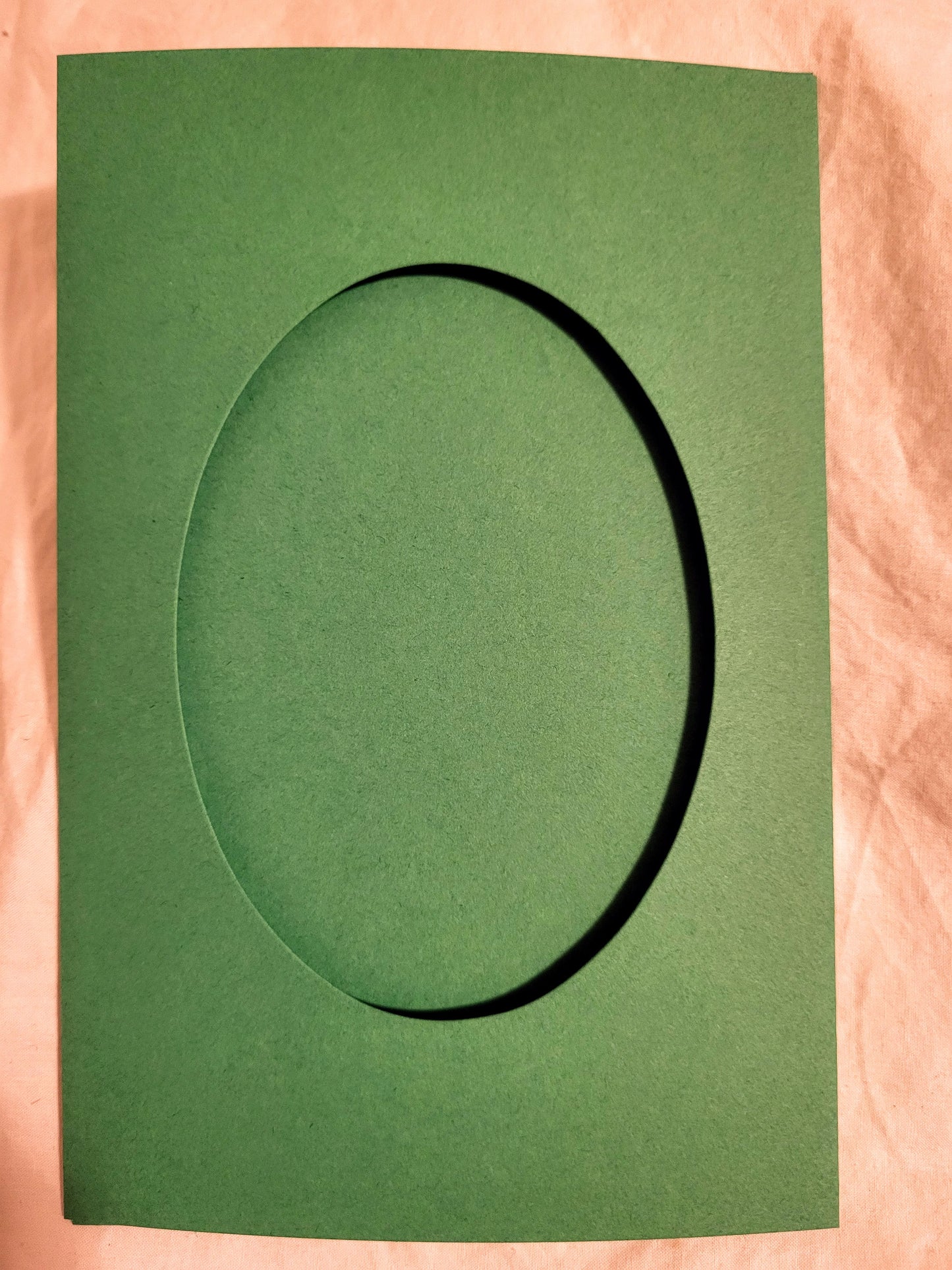 Greeting Cards - Green with Oval Opening