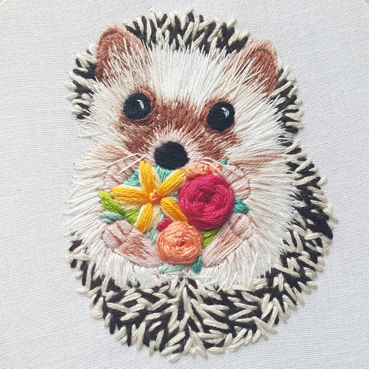 Hedgehog embroidery kit