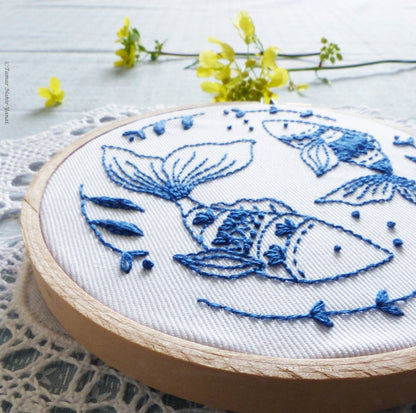 Ocean Fish embroidery kit
