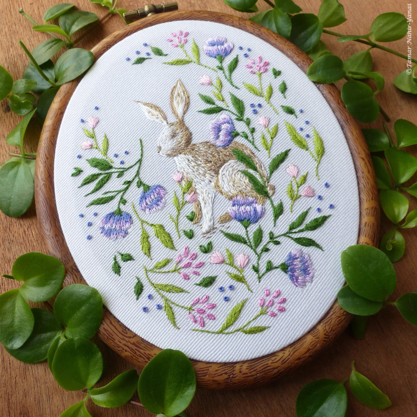 Garden Bunny embroidery kit