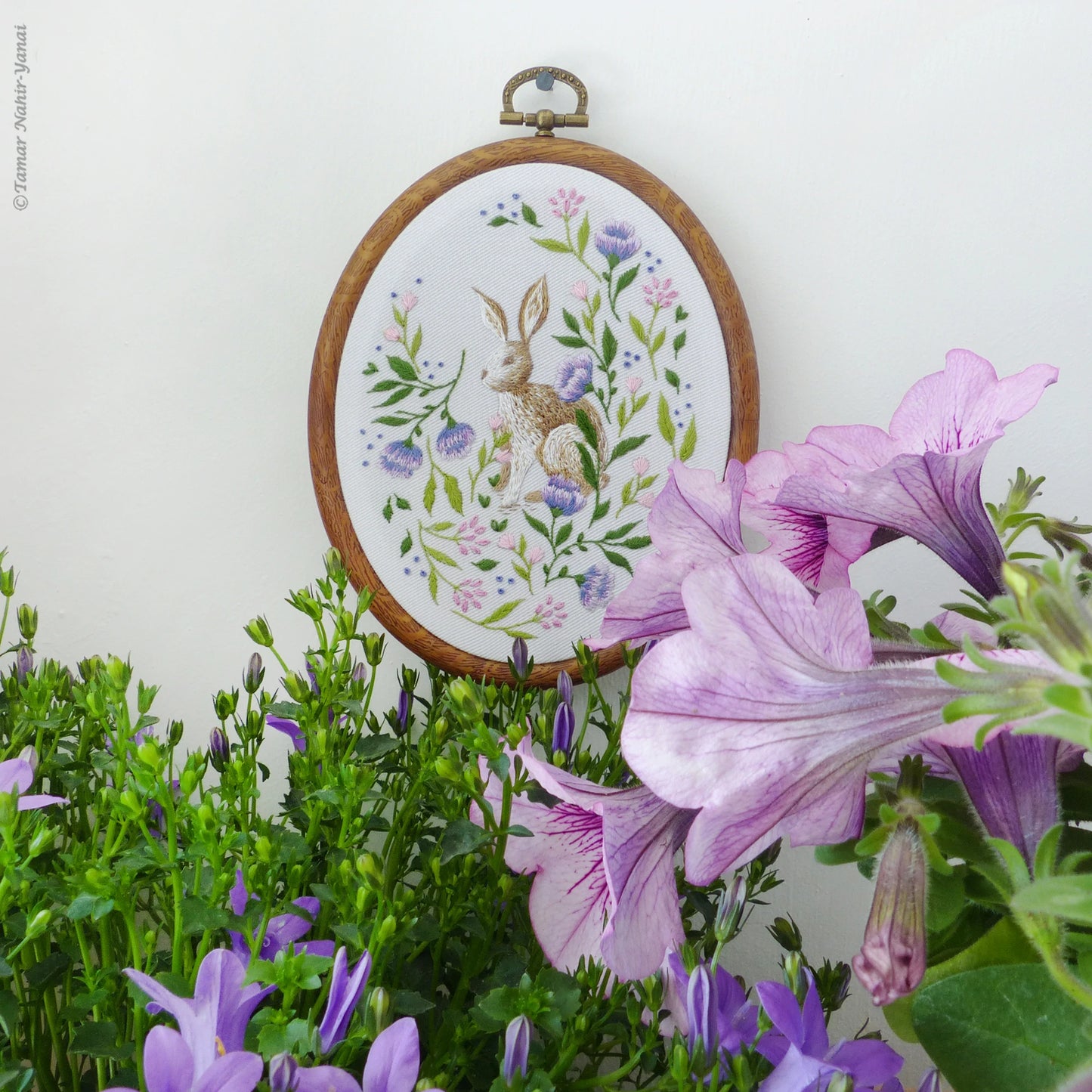 Garden Bunny embroidery kit