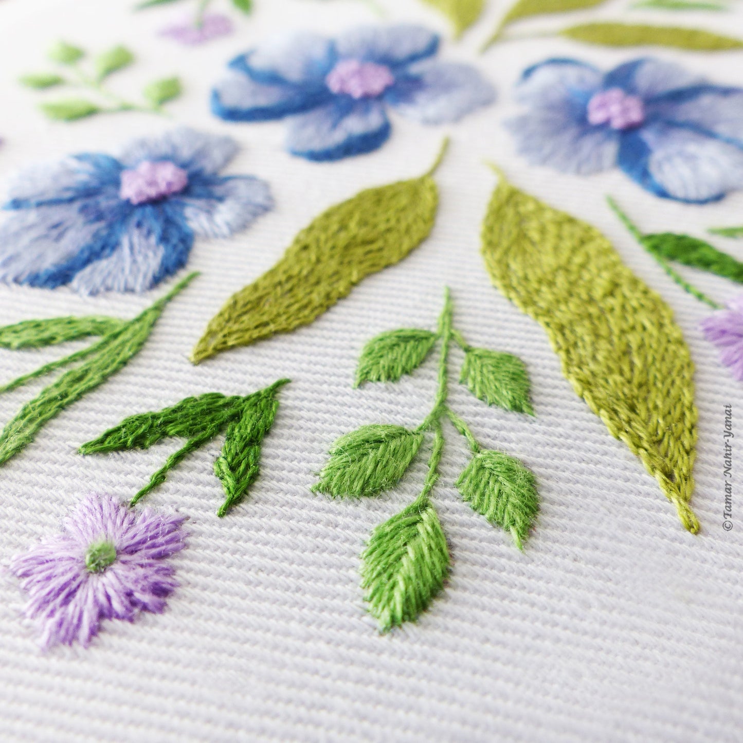 Purple Blossom Embroidery Kit