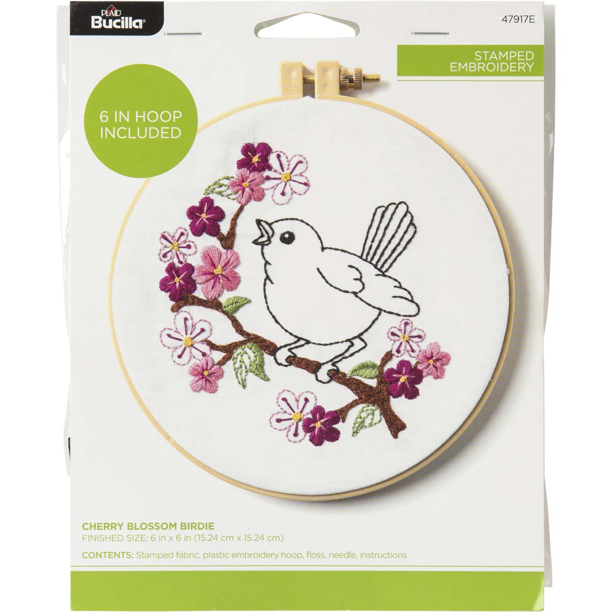 BU Kit Embroidery Cherry Blossom Birdie