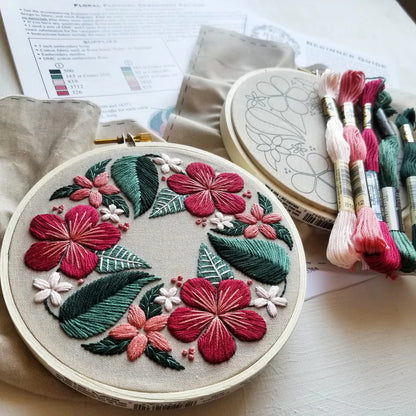 Floral Flourish embroidery kit