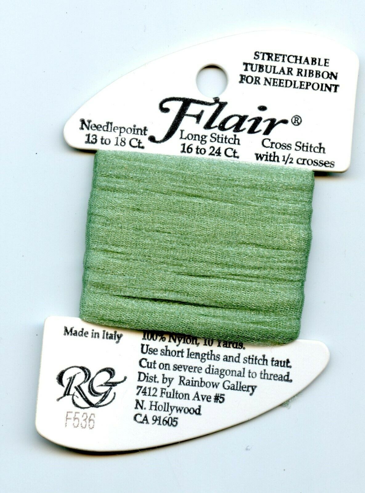 F536 Lite Sea Green – Flair Tubular Nylon