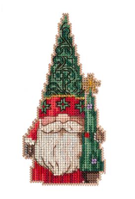Gnome with Tree counted cross stitch kit