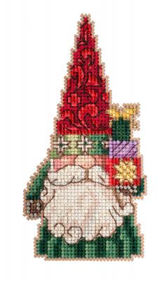 Gnome Holding Gifts counted cross stitch kit