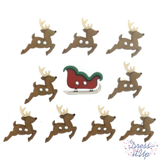 Sew Cute - Sleigh and Reindeer buttons